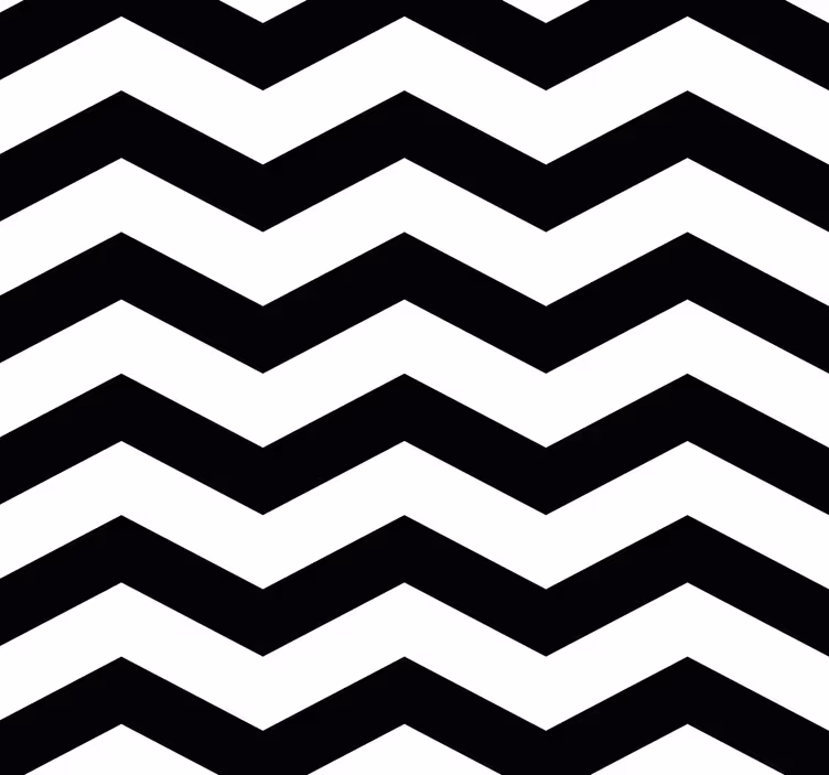 Persiana enrollable para cocina patrón zigzag blanco y negro - TenVinilo