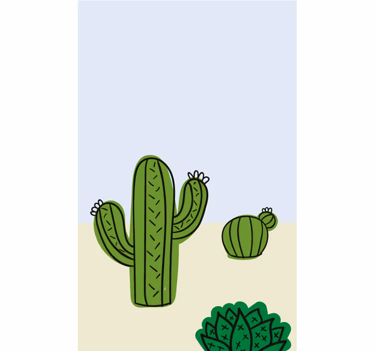 Persiana enrollable para cocina planta de cactus - TenVinilo