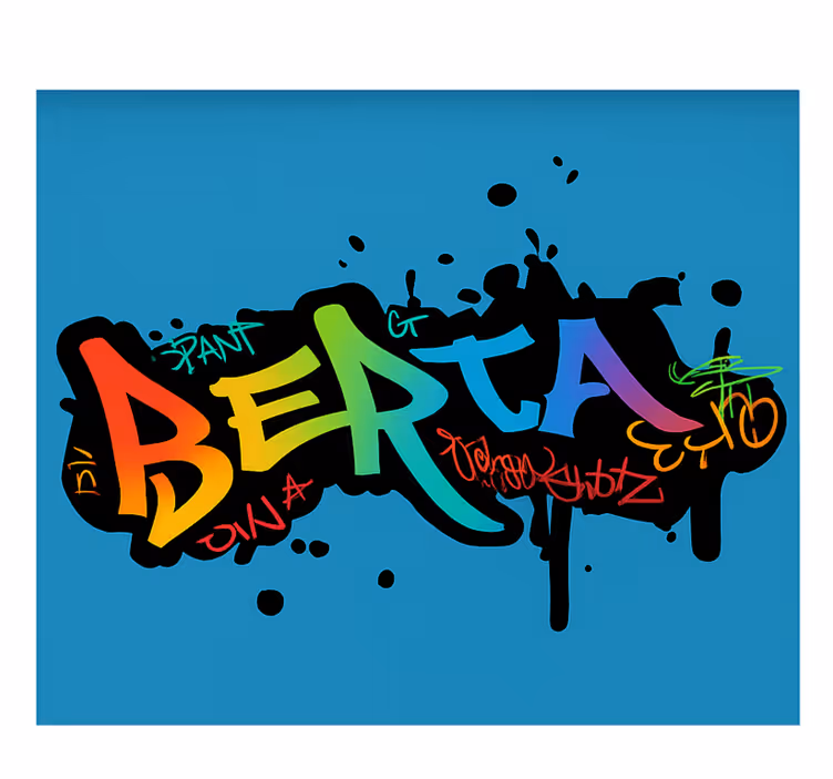 Persiana enrollable infantil grafiti colorido personalizado - TenVinilo