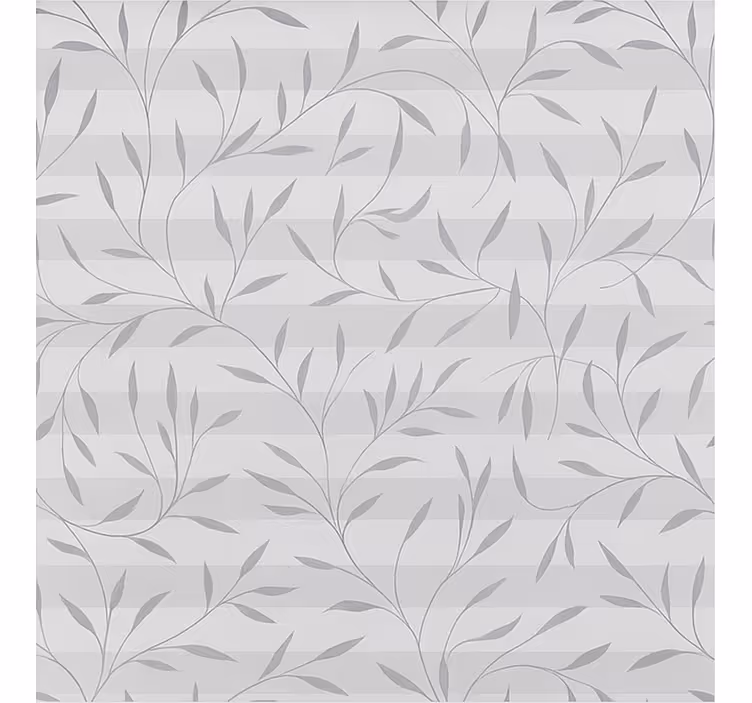Persiana enrollable para baño plantas blancas y grises - TenVinilo