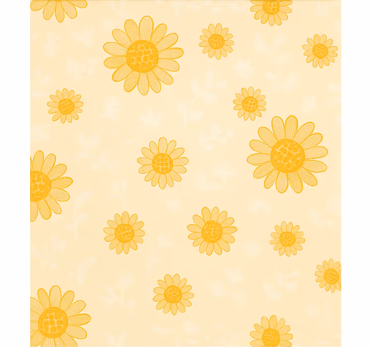 Persiana enrollable infantil patrón de girasol amarillo - TenVinilo