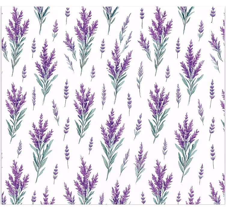Persiana enrollable para cocina ramitas de lavanda en acuarela - TenVinilo