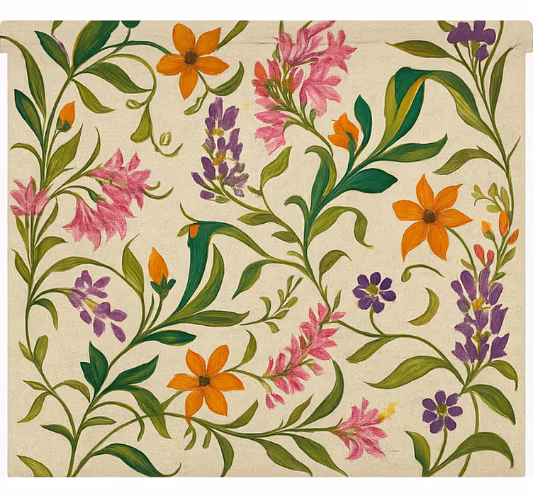 Persiana enrollable para cocina enredaderas florales adornadas - TenVinilo