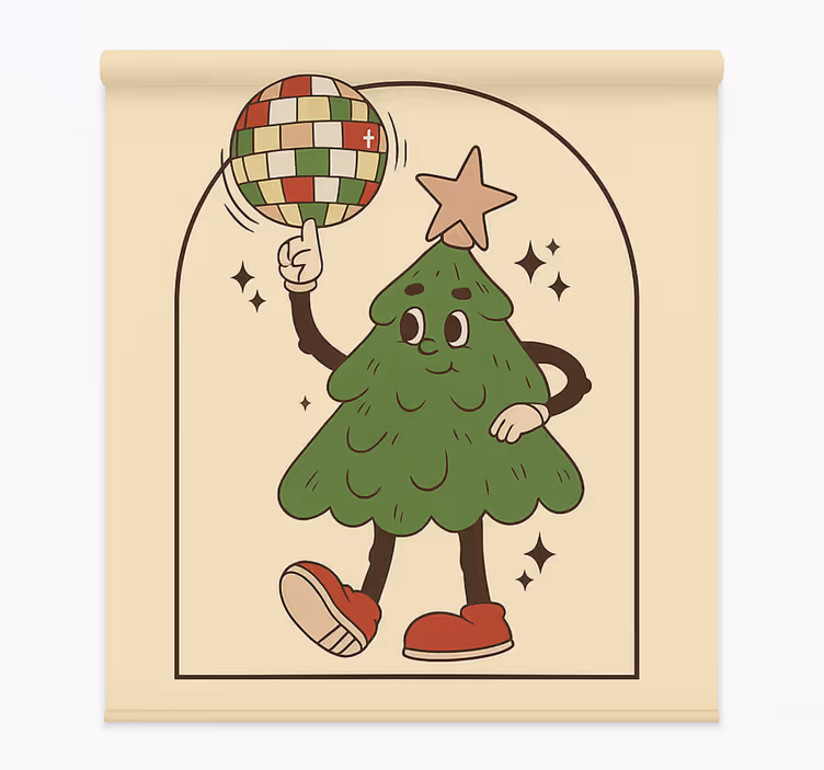 Persiana enrollable salón árbol de discoteca maravilloso - TenVinilo