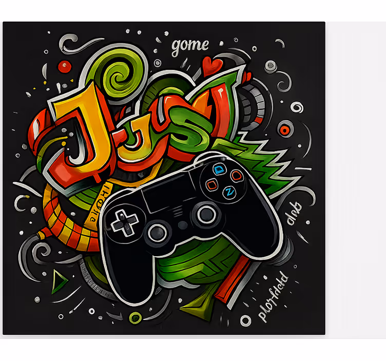Persiana enrollable geek graffiti solo controlador de juego - TenVinilo