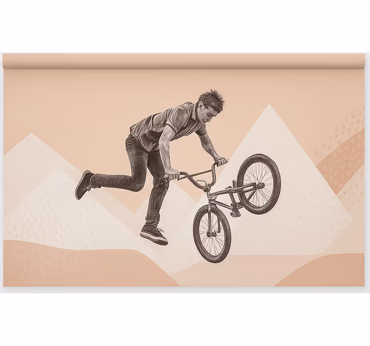 Persiana enrollable juvenil acción acrobática de bmx - TenVinilo