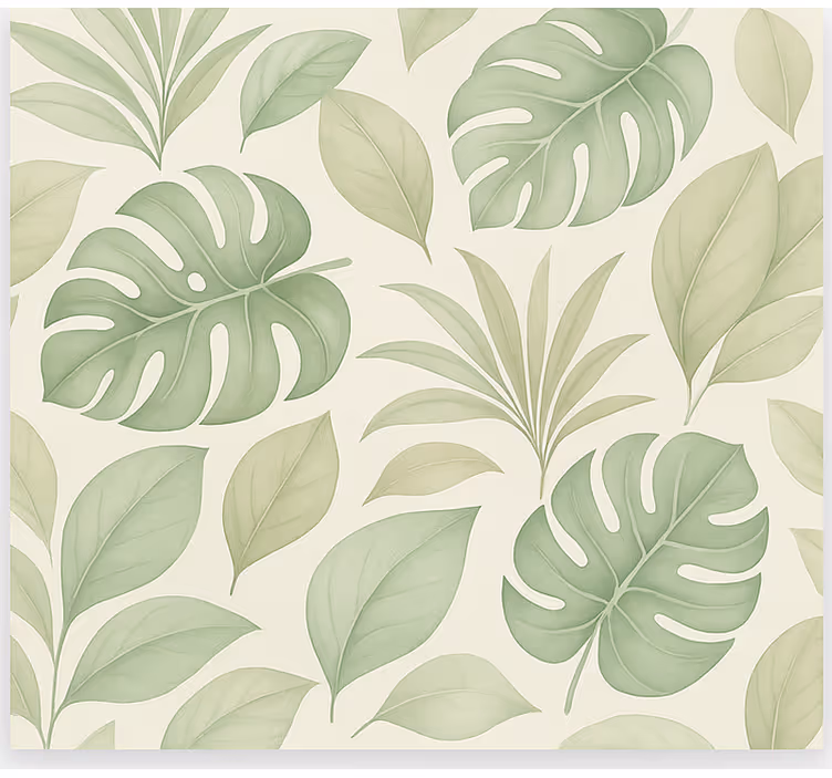 Persiana enrollable nórdico hojas de palma tropicales - TenVinilo