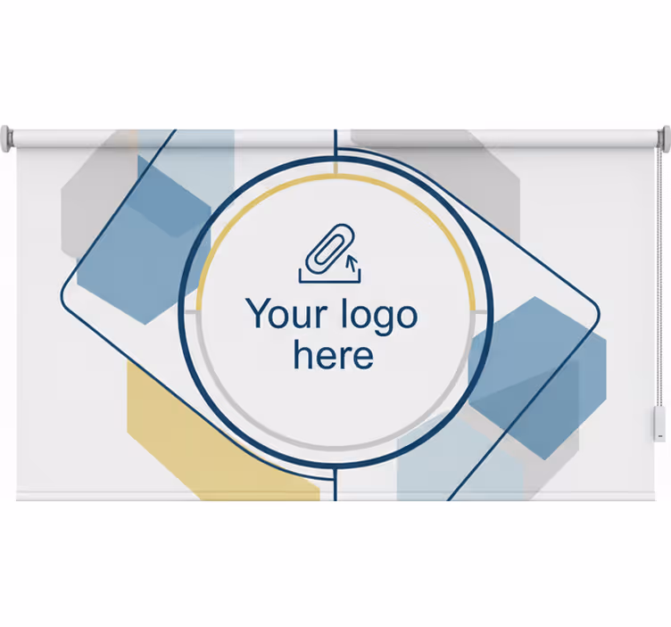 Persiana enrollable oficina diseño de logo personalizado - TenVinilo