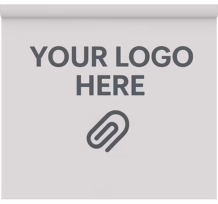 Persiana enrollable oficina con logo personalizado - TenVinilo