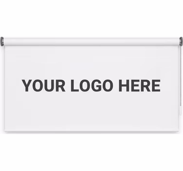 Persiana enrollable oficina logo personalizado - TenVinilo