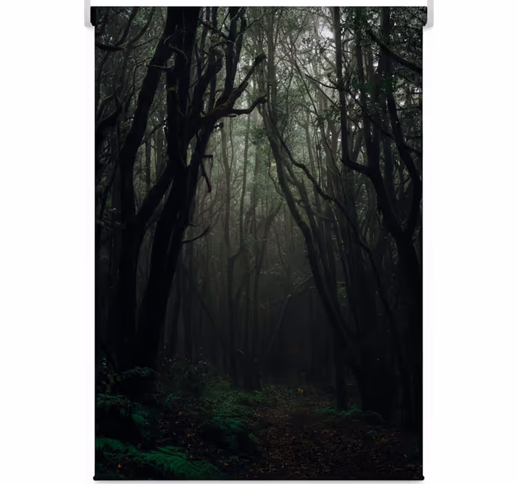 Persiana enrollable árboles bosques místicos oscuros - TenVinilo