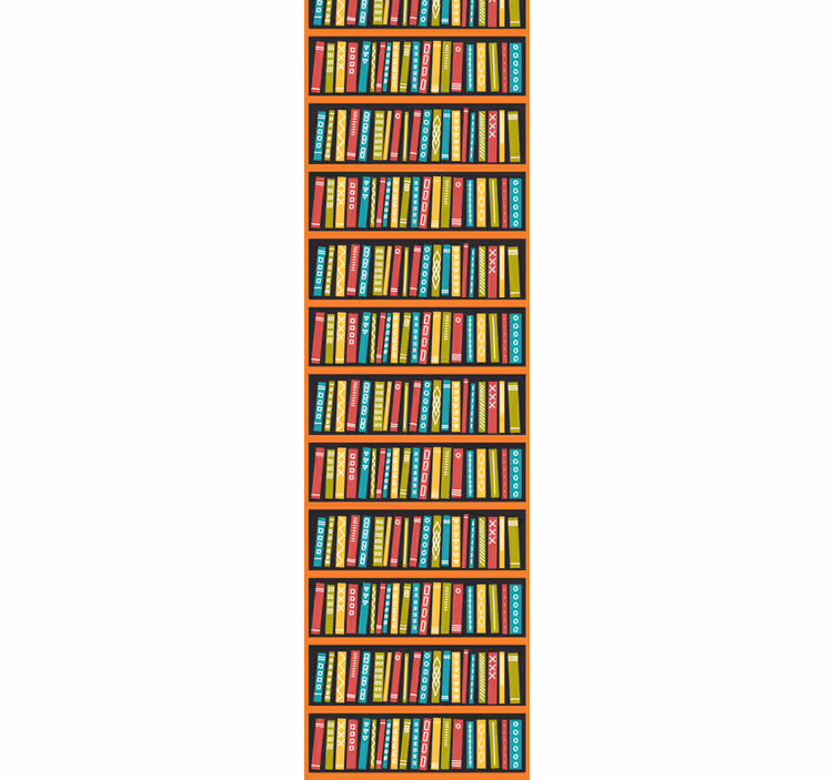 Persiana enrollable para despacho biblioteca colorida - TenVinilo