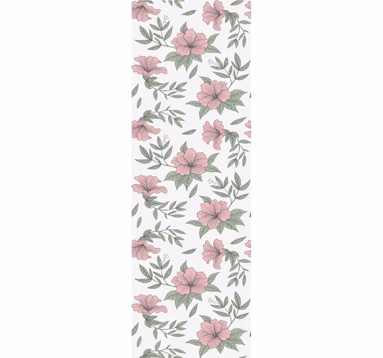 Persiana enrollable para comedor motivo floral rosa - TenVinilo