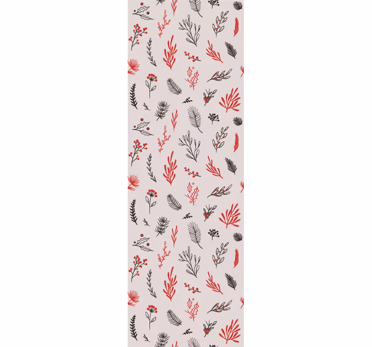 Persiana enrollable para cocina con diseño botánico rosa - TenVinilo