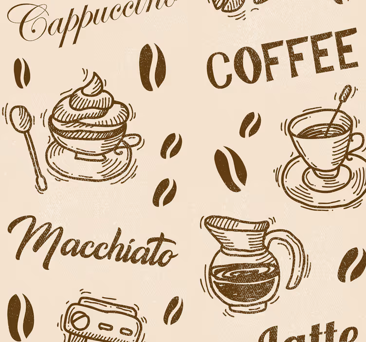 Persiana enrollable para cocina diseño variedades de café - TenVinilo