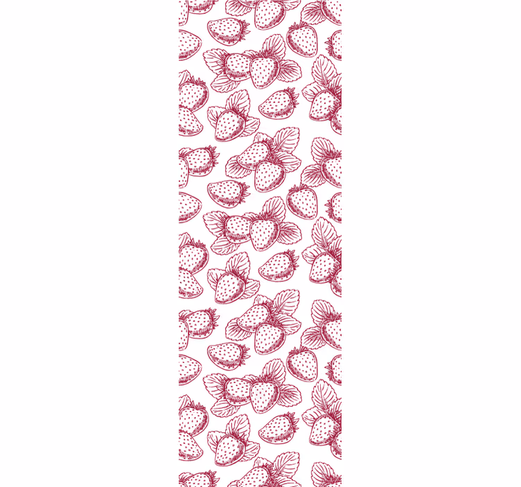 Persiana enrollable para cocina bocetos de fresa - TenVinilo