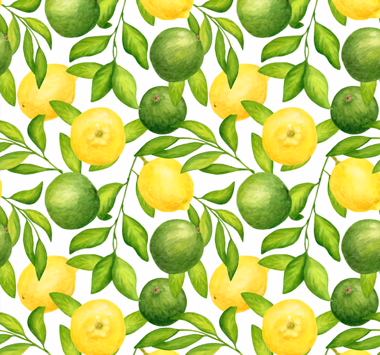 Persiana enrollable para cocina patrón de frutas cítricas - TenVinilo