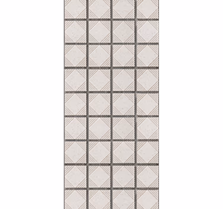 Persiana enrollable para cocina azulejos abstractos blancos - TenVinilo