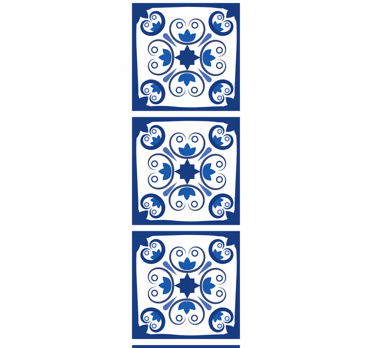 Persiana enrollable para cocina azulejo portugués azul - TenVinilo