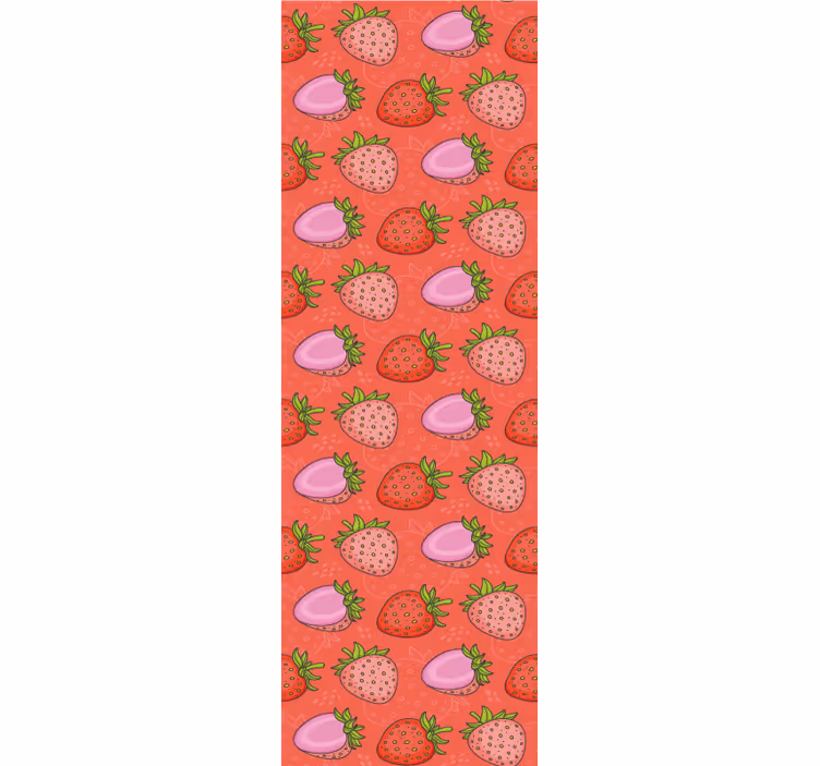 Persiana enrollable para cocina fresas rojas y rosas - TenVinilo