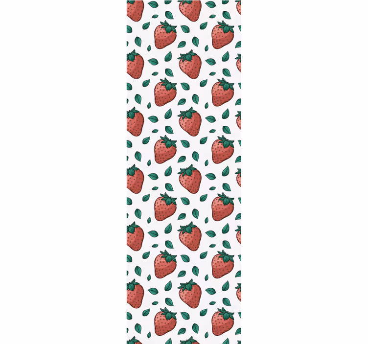 Persiana enrollable para cocina fresas brillantes y verdes - TenVinilo