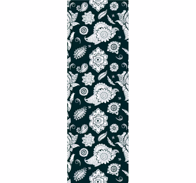 Persiana enrollable para cocina diseño paisley indio - TenVinilo