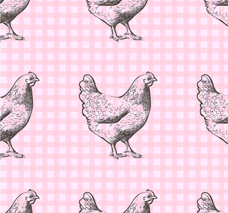 Persiana enrollable para cocina con diseño de gallinas - TenVinilo