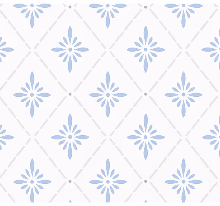 Persiana enrollable para cocina azulejos romboides azules - TenVinilo