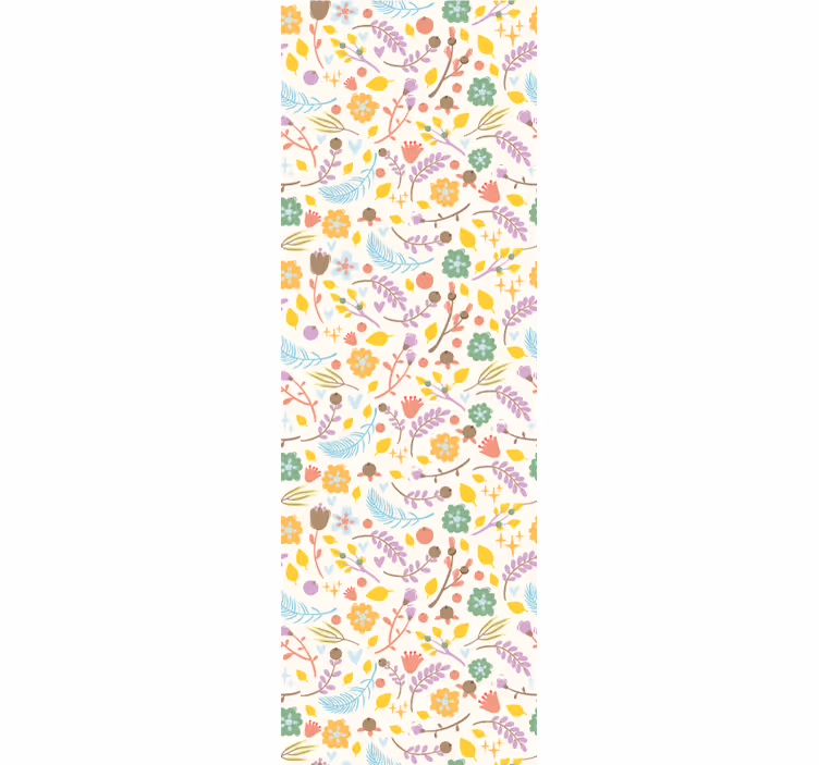 Persiana enrollable para cocina con flores típicas polacas - TenVinilo