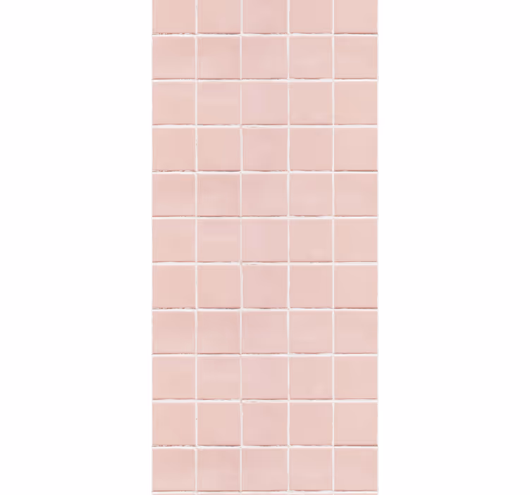 Persiana enrollable para cocina azulejos rosa claro - TenVinilo