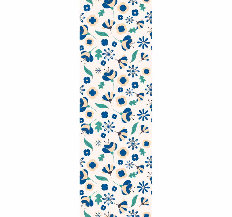 Persiana enrollable para comedor diseño floral blanco - TenVinilo