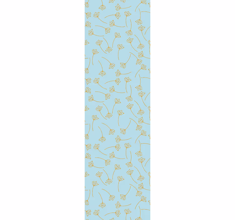 Persiana enrollable para comedor plantas nórdicas azules - TenVinilo