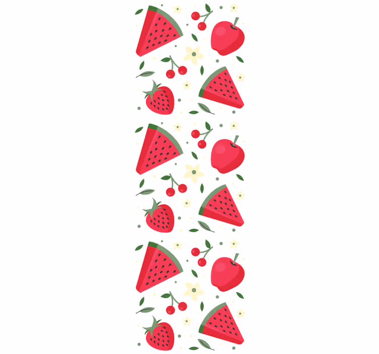 Persiana enrollable para comedor patrón de frutas variadas - TenVinilo