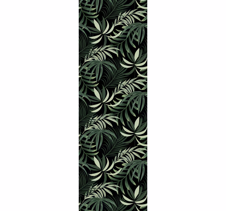 Persiana enrollable para comedor hojas tropicales verdes - TenVinilo