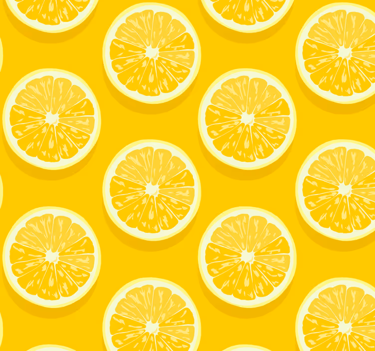 Persiana enrollable para comedor limones en rodajas - TenVinilo