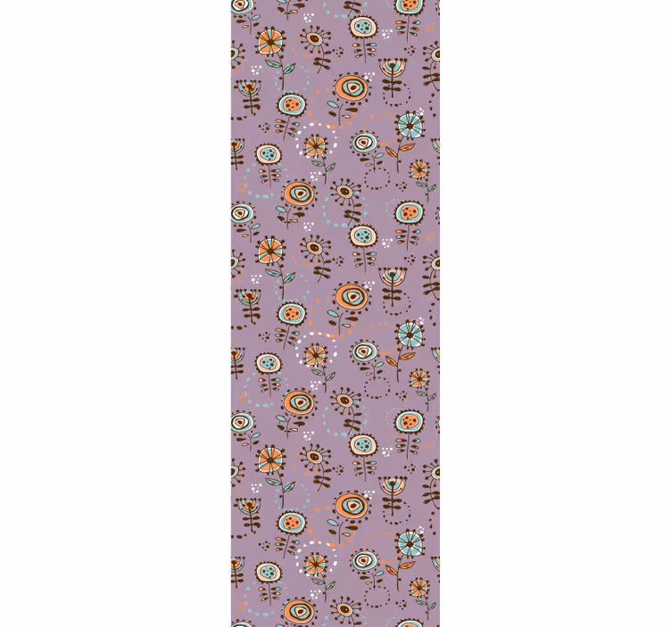 Persiana enrollable infantil con patrón floral rosa sueco - TenVinilo