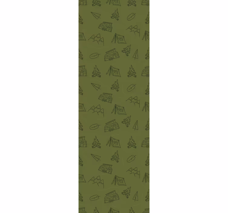 Persiana enrollable infantil montañas de campaña verde - TenVinilo