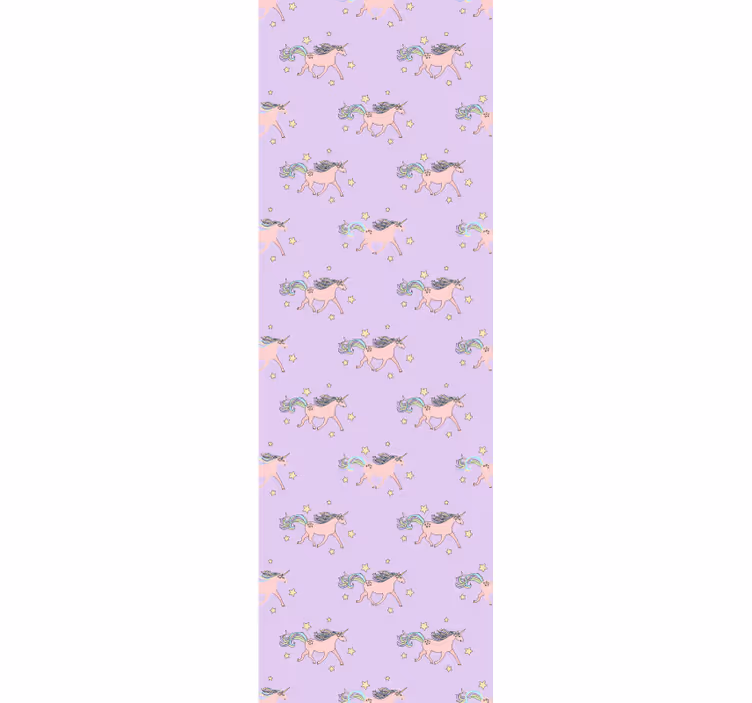 Persiana enrollable infantil patrón unicornios rosa pastel - TenVinilo