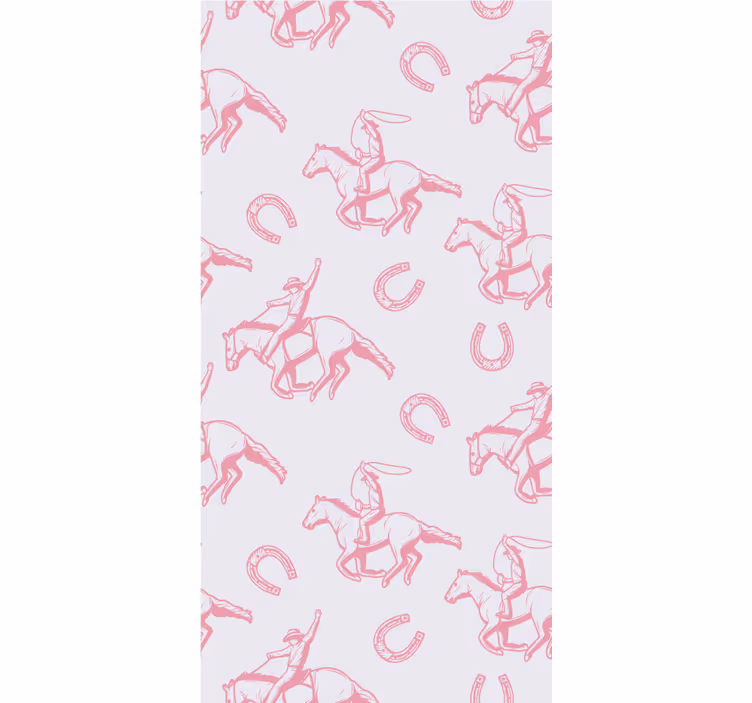 Persiana enrollable infantil patrón de caballos rosa - TenVinilo