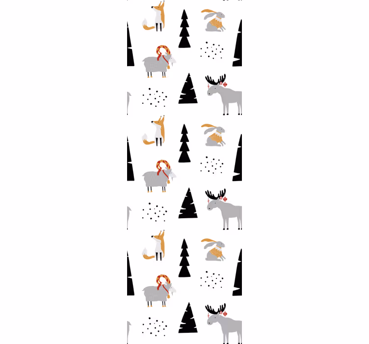 Persiana enrollable infantil animales de invierno - TenVinilo