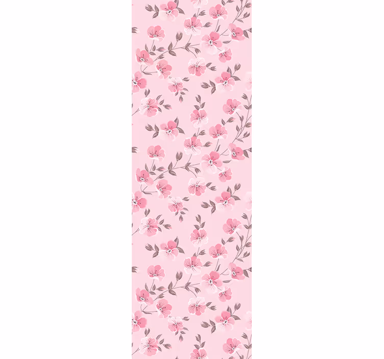 Persiana enrollable infantil flores rosadas lindas - TenVinilo