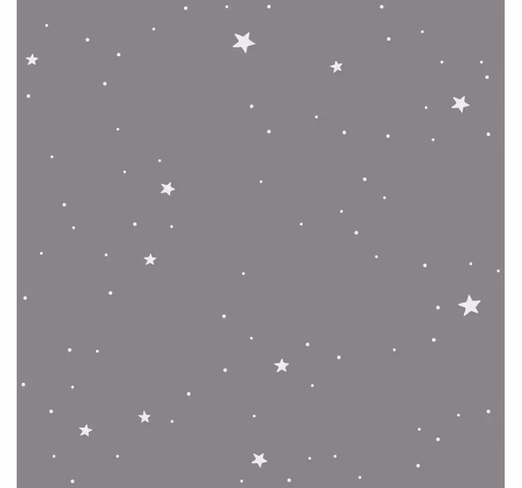 Persiana enrollable infantil estrellas blancas sobre gris - TenVinilo