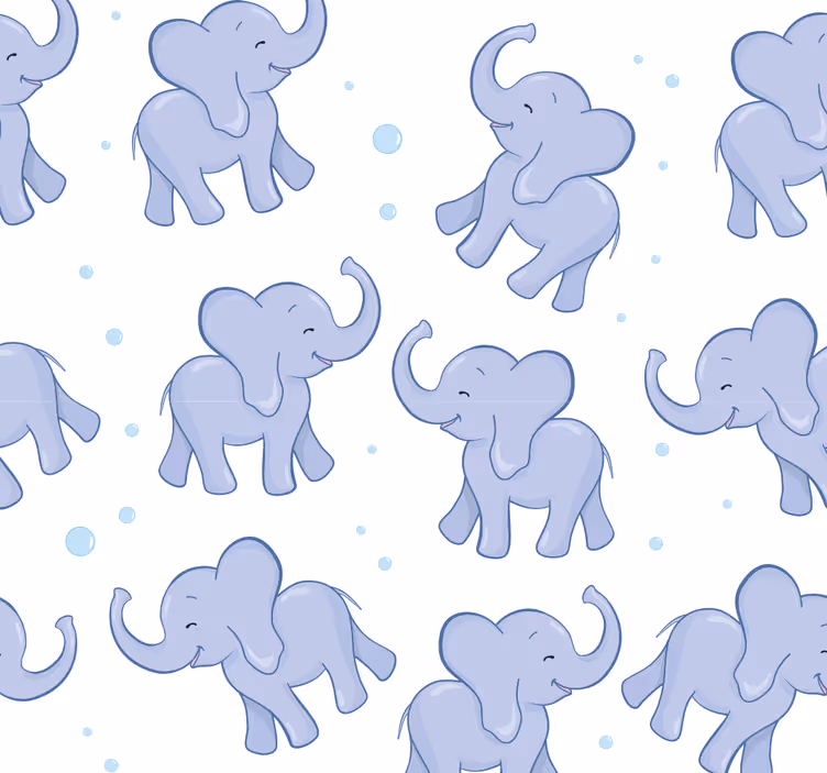 Persiana enrollable infantil elefante y burbujas - TenVinilo