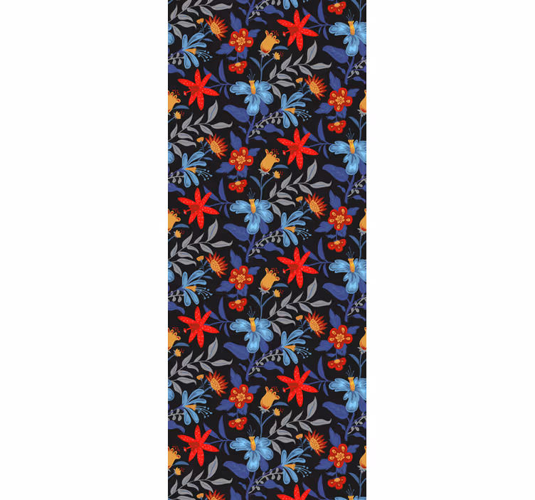 Persiana enrollable oficina flowerprint 'tricot' negro - TenVinilo