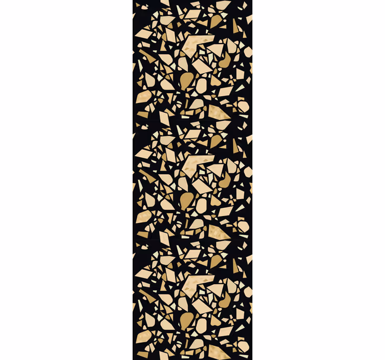Persiana enrollable oficina terrazzo estilo negro oro - TenVinilo