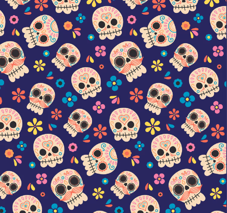 Persiana enrollable juvenil calaveras mexicanas - TenVinilo