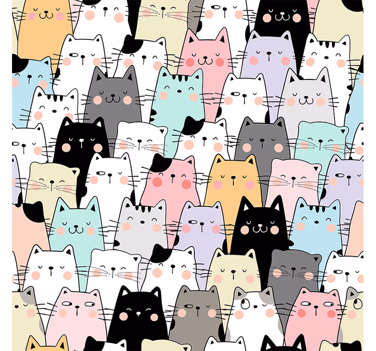 Persiana enrollable juvenil gatos - TenVinilo