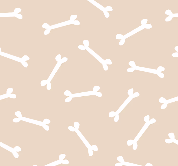 Persiana enrollable juvenil huesitos sobre fondo beige - TenVinilo