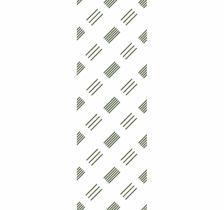 Persiana enrollable moderno diseño verde y blanco - TenVinilo