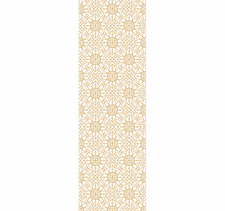 Persiana enrollable moderno patrón floral blanco - TenVinilo